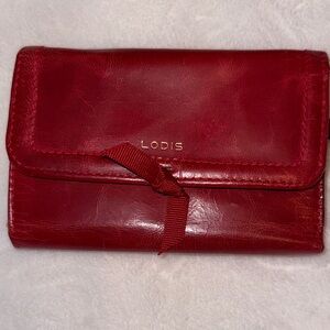 Lodis  Red Leather Wallet